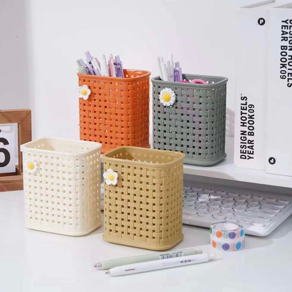 Flower Mini Desktop Pen Holder, Creative Stationary Holder, Multifunctional Countertop Organizer, Mini Desktop Stationary Holder Flower Mini Desktop Pen Holder, Creative Stationary Holder, Multifunctional Countertop Organizer, Mini Desktop Stationary Holder